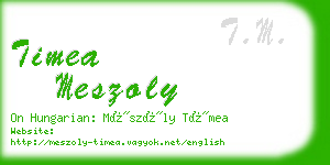 timea meszoly business card